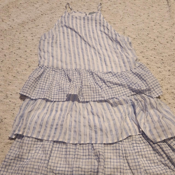 Skies Are Blue Gingham Ruffle Layered Peplum Dress - Picture 4 of 5